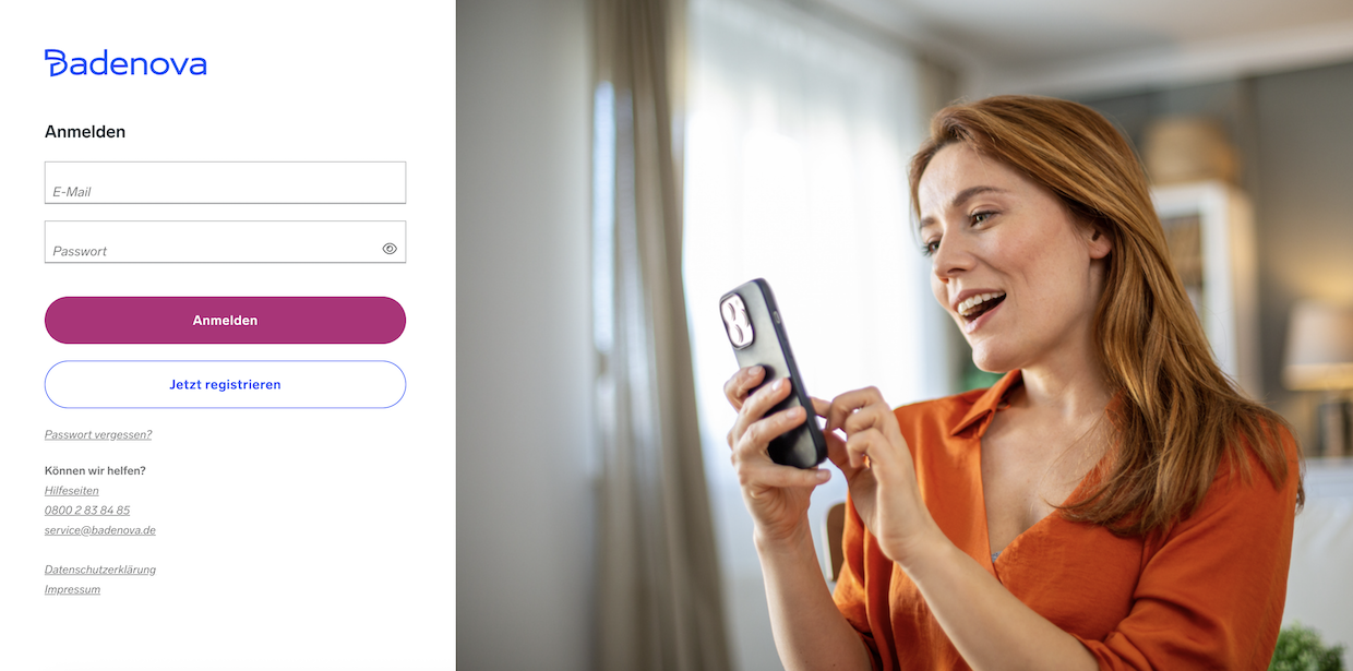 badenova Login, Schritt für Schritt ins Kundenportal