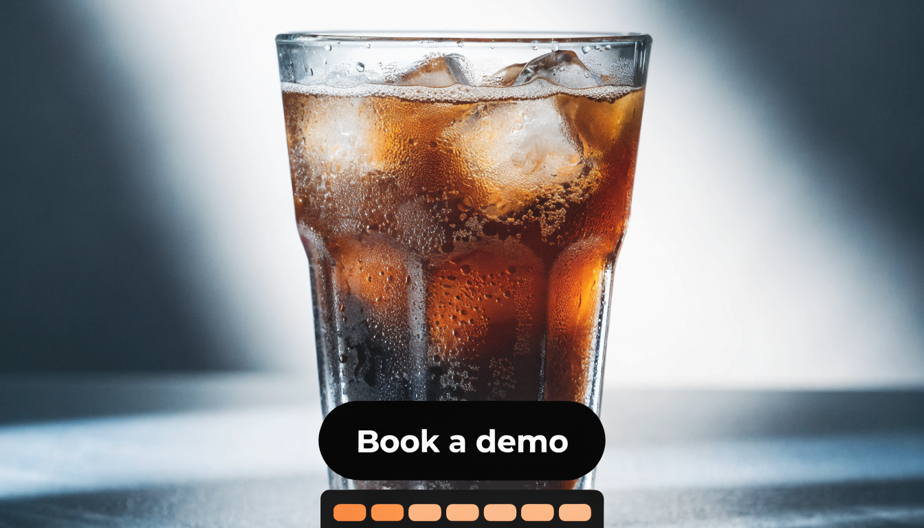 A single-event booking callout embedded on a SaaS landing page, with a prominent “Book a demo” button and a minimal calendar preview
