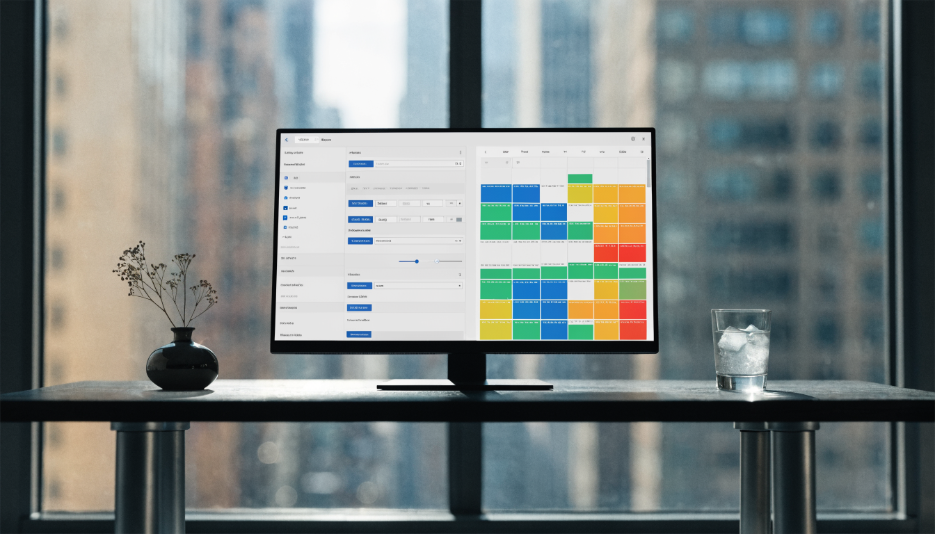 clean website builder interface showing an iframe embed panel with a booking calendar preview on the right