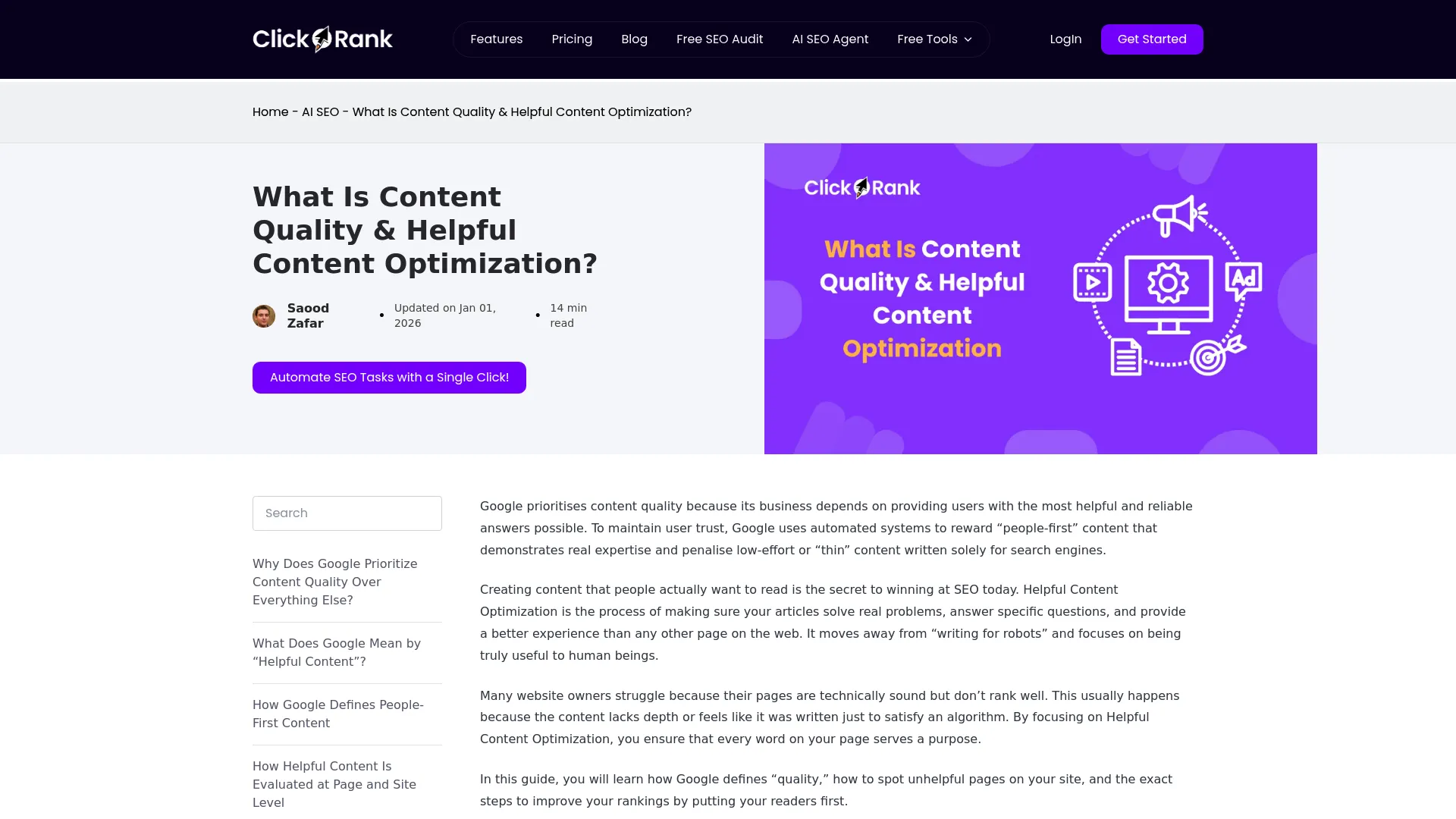 Screenshot of www.clickrank.ai